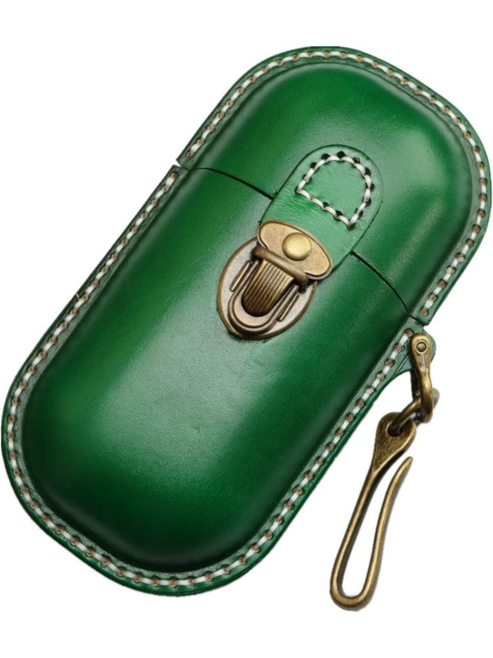 Stylish Handmade Leather Eyeglass Case | Hard Shell Retro Sunglasses & Glasses